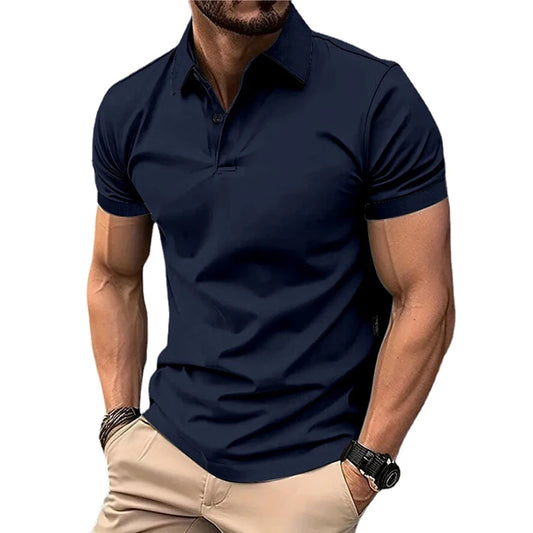 Men's Solid Color Polo Shirt