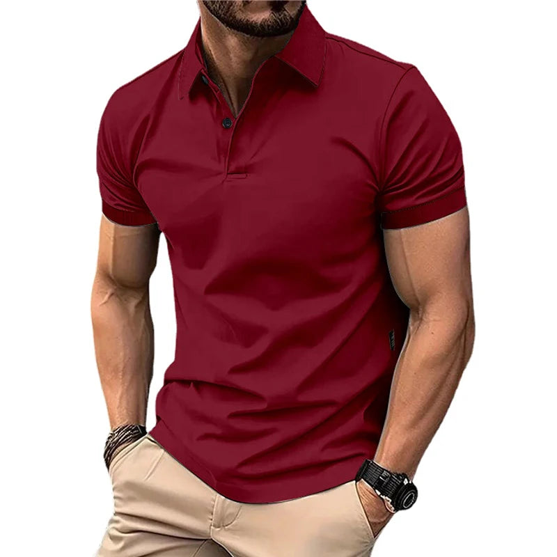 Men's Solid Color Polo Shirt