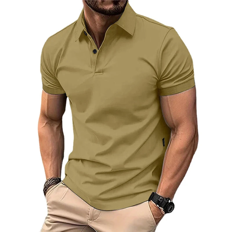 Men's Solid Color Polo Shirt