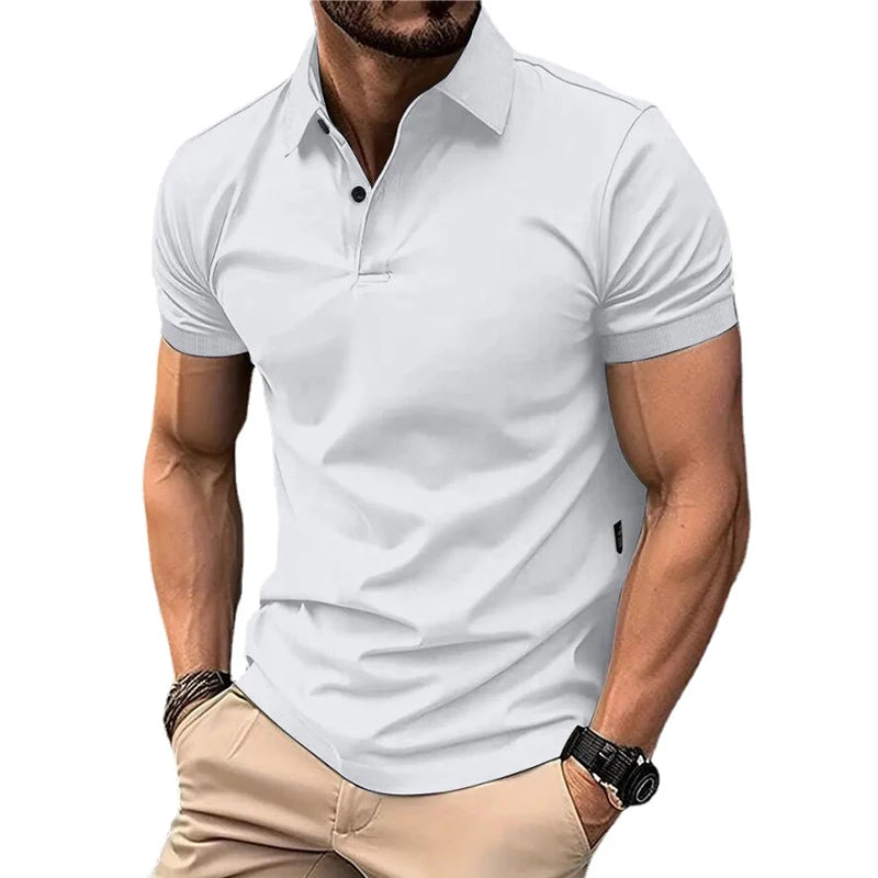 Men's Solid Color Polo Shirt