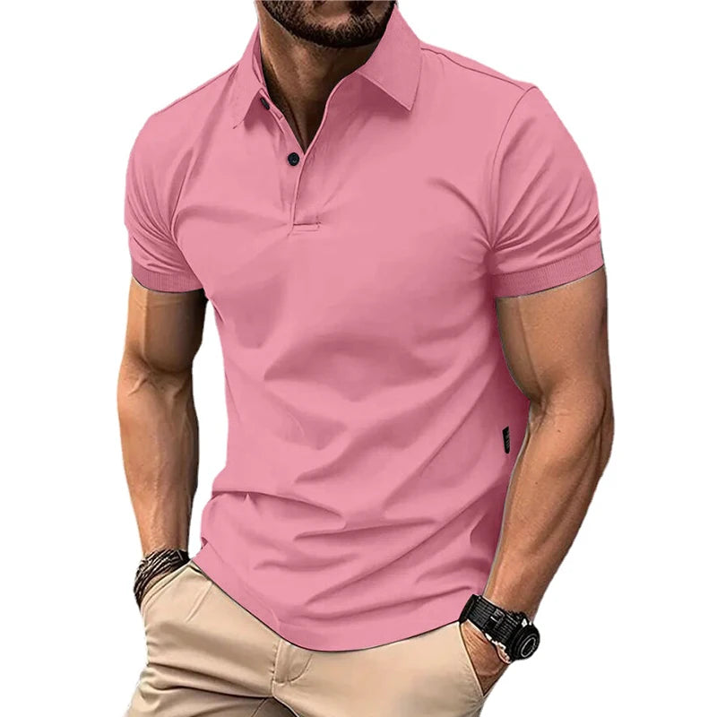 Men's Solid Color Polo Shirt