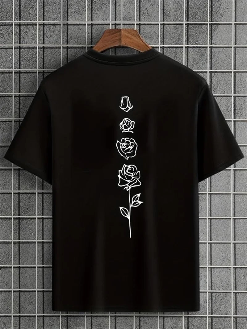 Men's Rose pattern T-shirt